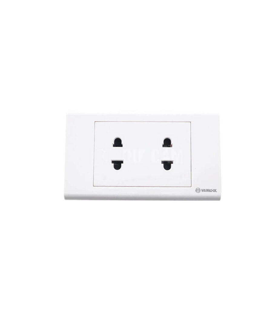 Ổ Cắm Đôi 2 Chấu Sino