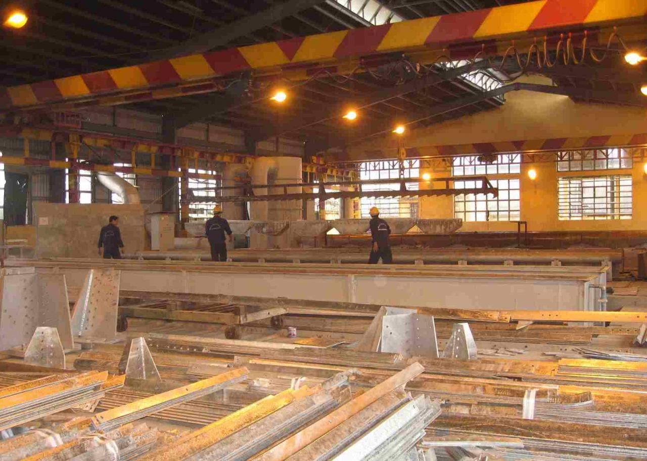 Quy trình khung đỡ sứ mạ kẽm nhúng nóng