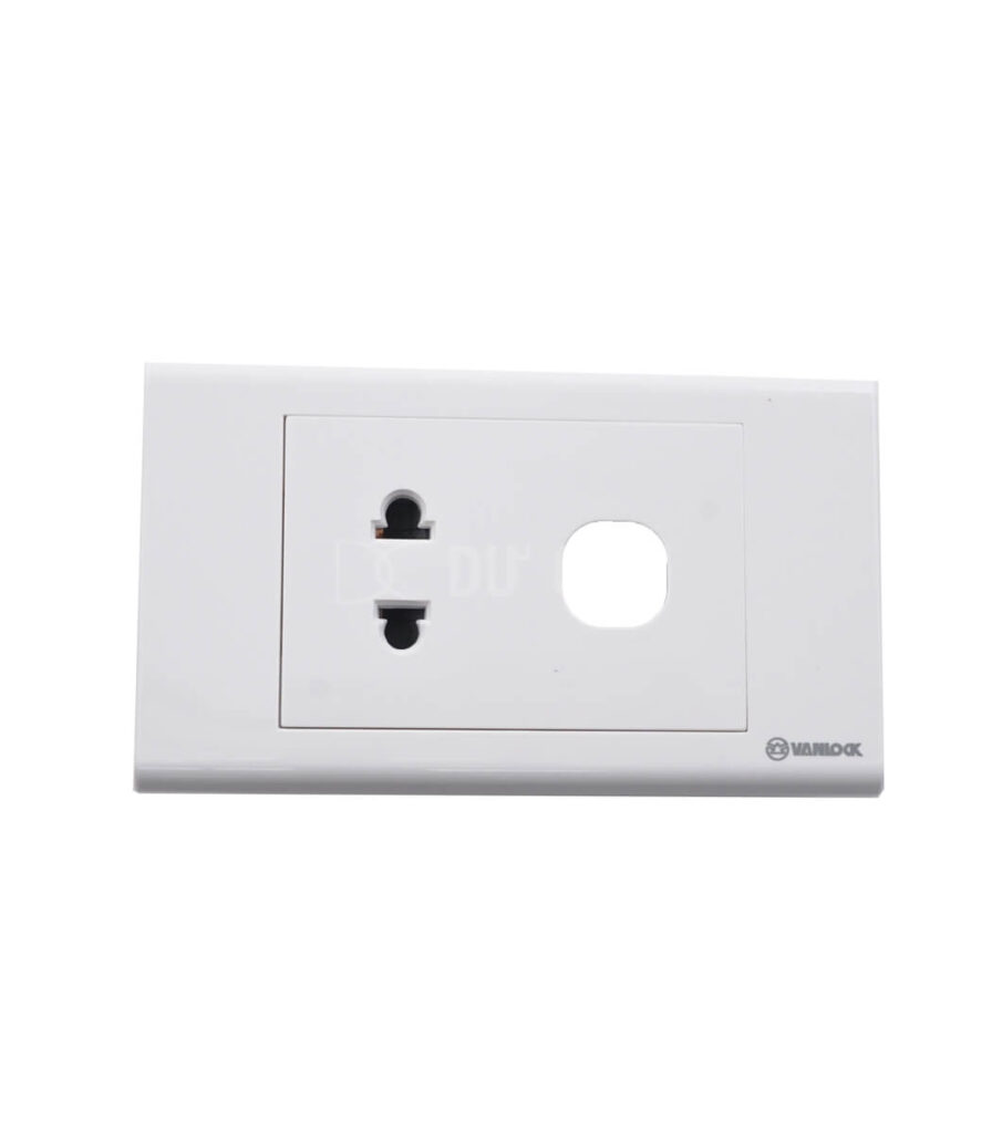 Mặt 1 Ổ Cắm 2 Chấu Và 1 Lỗ