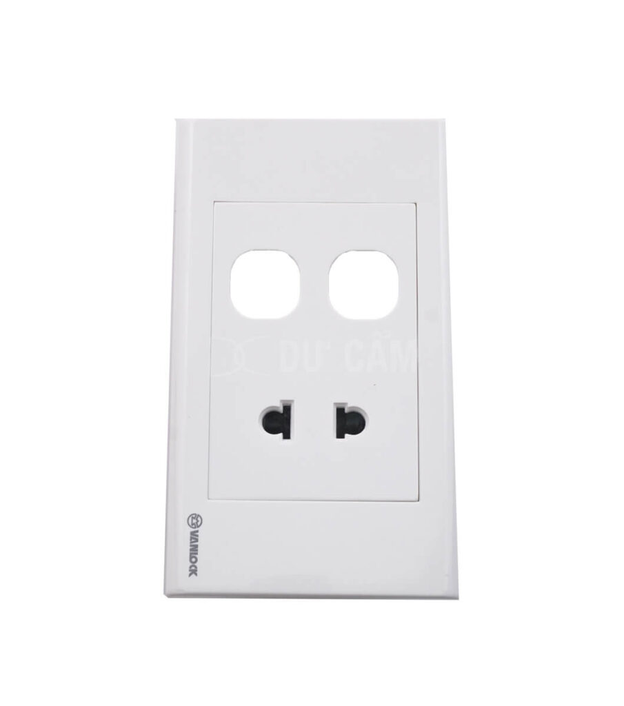 Mặt 1 Ổ Cắm 2 Chấu Và 2 Lỗ Sino
